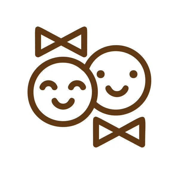 Handgetekende vector kids icoon jongen en meisje, jongeman en vrouw. Illustratie ontwerp voor logo, concept banner element — Stockvector