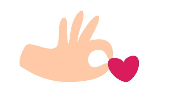 Vector Beige main femme prend icône logo coeur rouge. Encouragez les dons. Concept idée de don et d'aide. Arrêtez la guerre en Ukraine — Image vectorielle