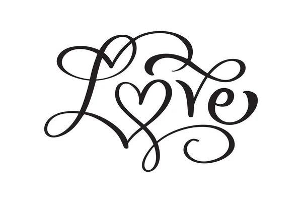 Handwritten Vector Logo Text Laser Cut Love And Heart Happy