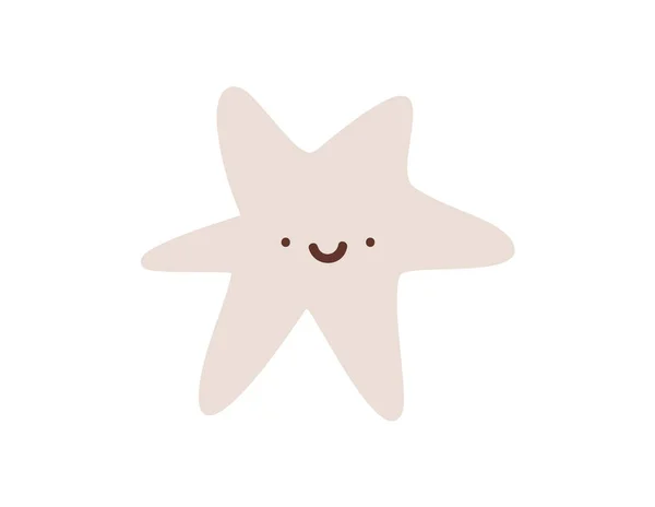 Smily Vector Scandinavian Linda Estrella Dibujos Animados Tema Feliz Elemento — Archivo Imágenes Vectoriales