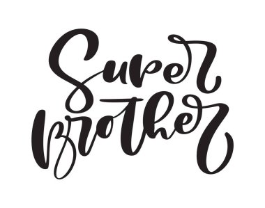 Vektör El beyaz arka planda kaligrafi aile metni çizdi. Erkek tişörtü, tebrik kartı tasarımı, tekstil, resim.