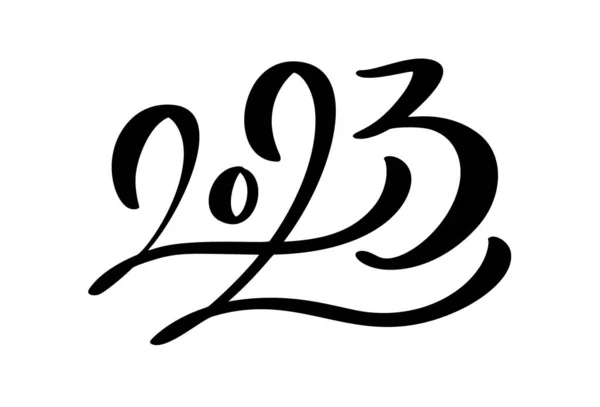 2023 Mutlu Yıllar ve Noel vektör metni. Tasarım tatil şablonu için iş günlüğünün kapağı, beyaz arkaplanda izole edilmiş kart afişi illüstrasyonu.