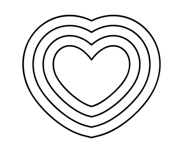 Herz Herz Icon Vector Rahmen Perfekte Liebe Valentinstag Zeichen Emblem — Stockvektor