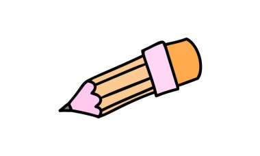 Çizim kalemi stili Doodle. Kullanılan bir çizim yapma kavramı. Tişört ya da tasarımınız için yazdır.