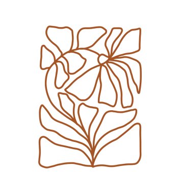 70 'lerin vektörü, saf sanat çiçeği, harika hippi, dikdörtgen şekilli komik boho paleti. Kumaş, hatıra defteri, paket, poster kartı için harika..