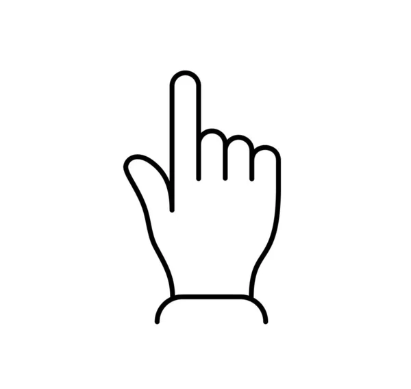 Vector Hand Click Icon Trendy Outline Style Design Graphic Illustration — Διανυσματικό Αρχείο