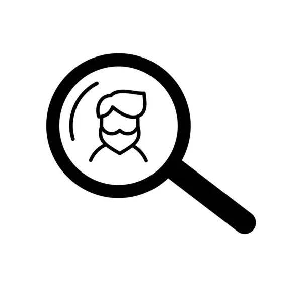 Search Man Flat People Icon Single High Quality Outline Symbol — Wektor stockowy