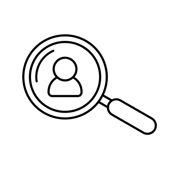 Search People Man Flat Icon Single High Quality Outline Symbol — Wektor stockowy