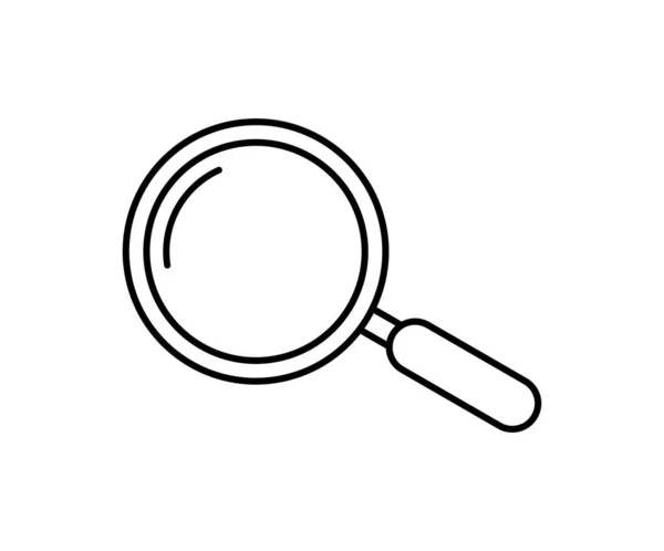 Vector Magnifying Glass Icon Isolated White Background Search Illustration — Stock vektor