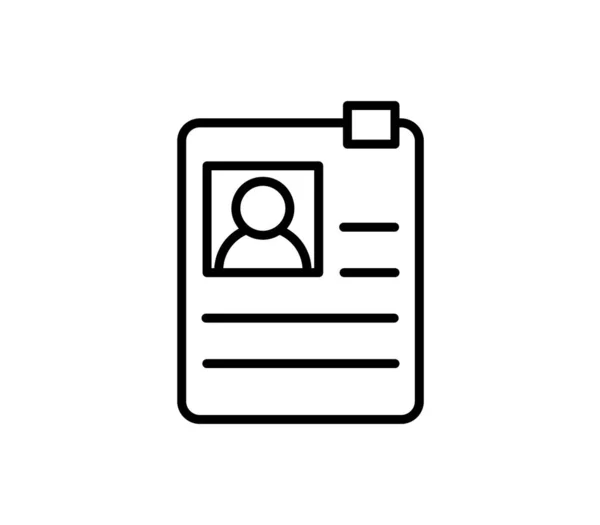 Resume Vector Linear Icon Modern Outline Logo Concept White Background — 스톡 벡터