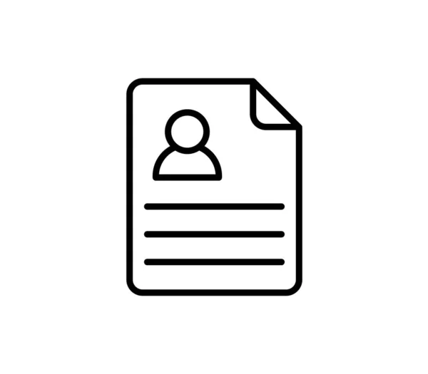 Resume Vector Linear Icon Modern Outline Logo Concept White Background — Stockvector