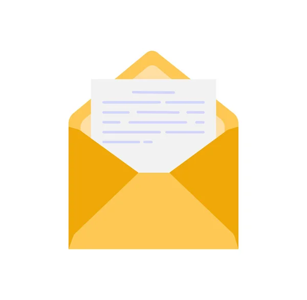 Open Vector Craft Envelope Document New Mail Letter Sending Correspondence — Stockový vektor