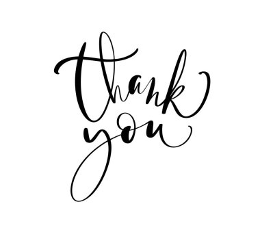 El yapımı klasik vektör metni. Teşekkürler ve kalp. Düğün için el yazısı harfleri, Şükran Günü, tebrik kartı, etiket. Beyaz arkaplanda izole.