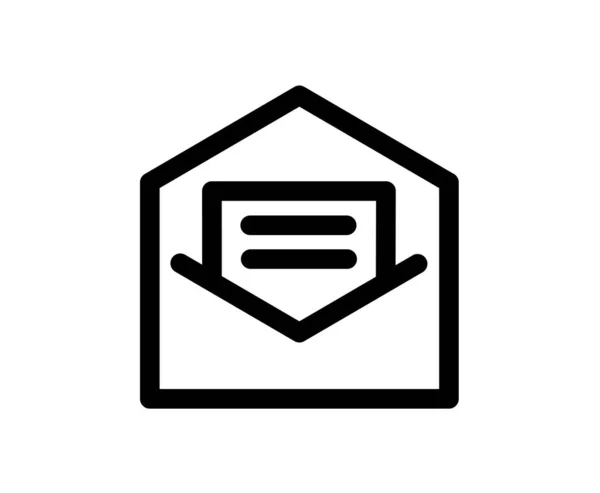 Bericht Enveloppe Mail Pen Papier Vector Logo Pictogram Handelsblad Van — Stockvector
