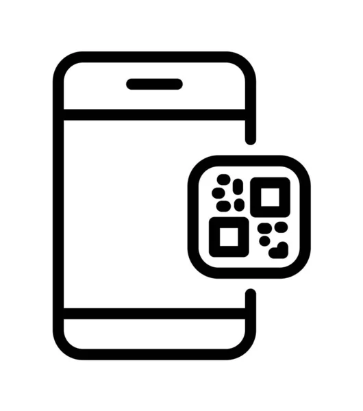 Código Con Teléfono Móvil Vector Icon Ilustración Identidad Especial Como — Archivo Imágenes Vectoriales