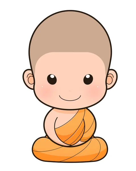 Buddhist Monk cartoon — Stock Photo, Image