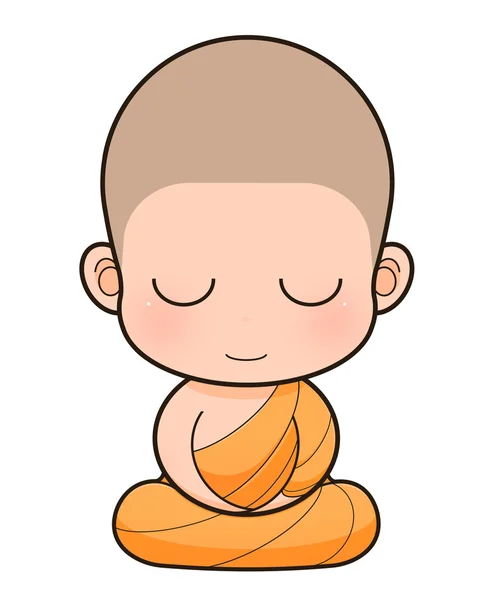 Buddhistisk munk cartoon — Stockfoto