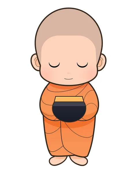 Buddhist Monk cartoon — Stock Photo, Image