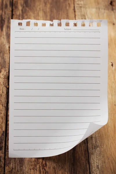 Caderno de página de papel — Fotografia de Stock
