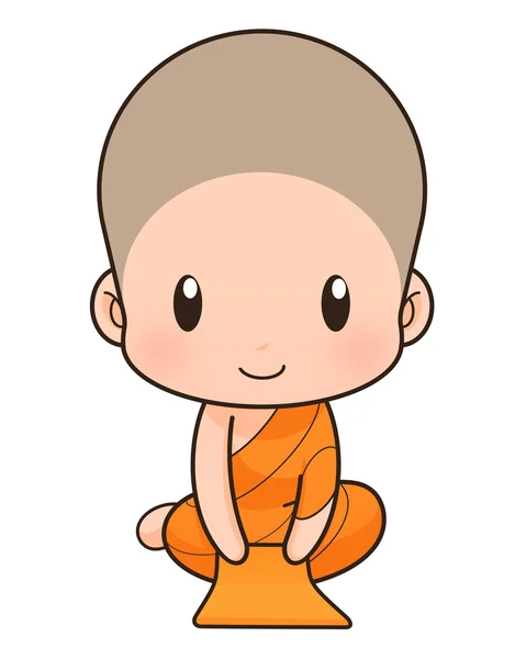 Buddhist Monk cartoon, illustration — Stock Photo, Image