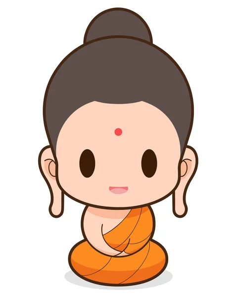 Buddhist Monk cartoon, illustration — Stock Photo, Image