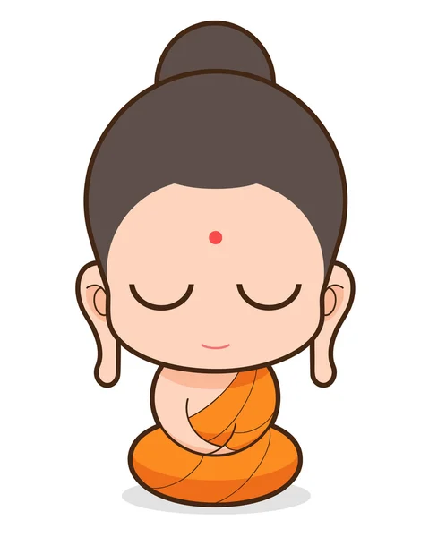 Buddhist monk — Stock Vector