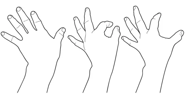 Hand aanraken — Stockvector