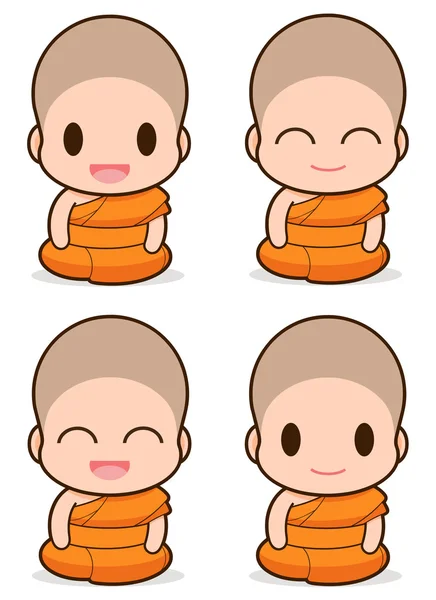 Buddyjski mnich — Wektor stockowy