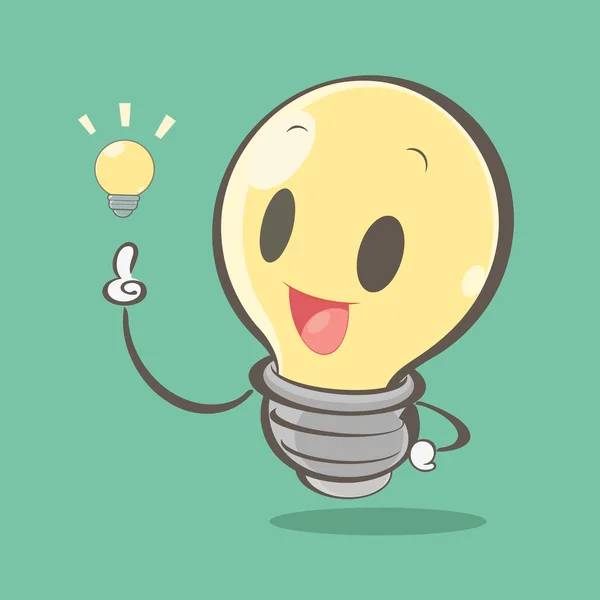 Cartoon light bulb — Stock Vector