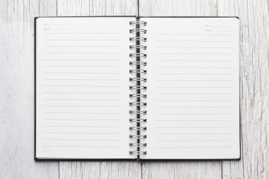 Kağıt sayfası defter.