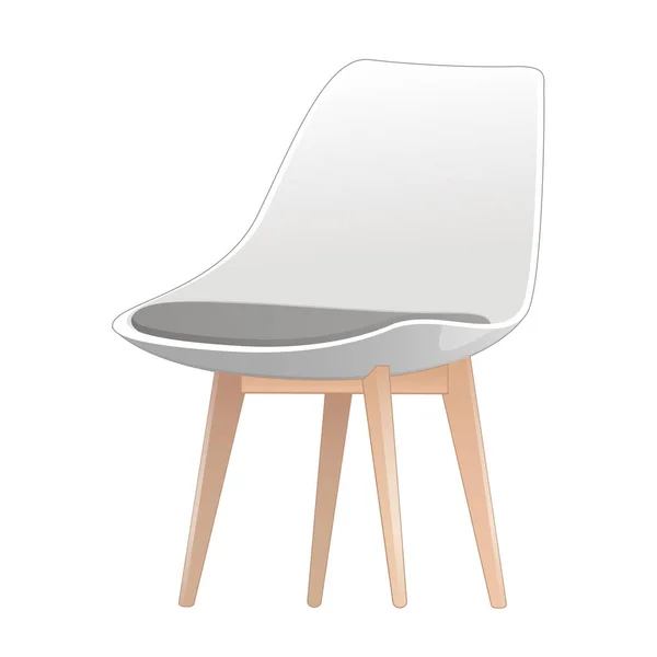 Chaise Style Minimaliste Sur Fond Blanc — Image vectorielle