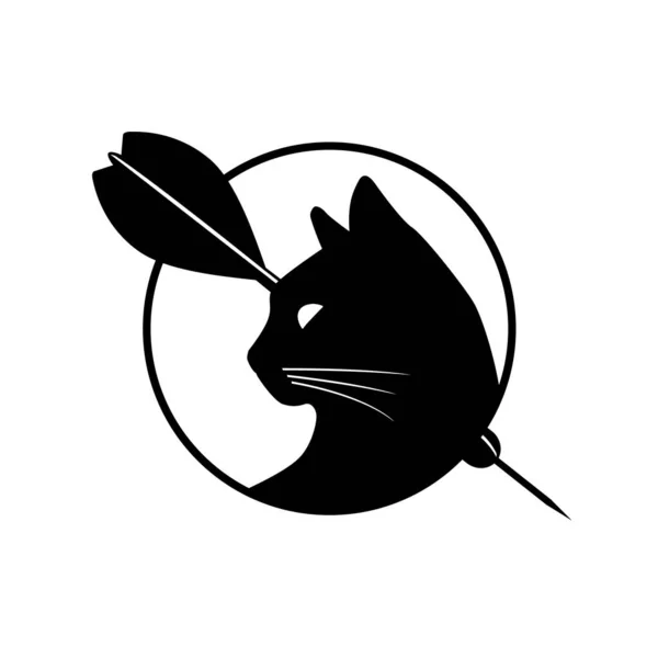 Logo Cat Darts Illustration De Stock
