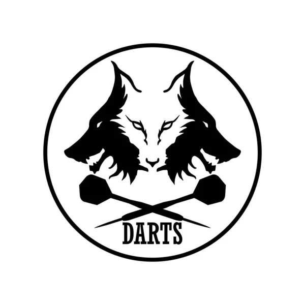 Logo Wolf Darts Vecteurs De Stock Libres De Droits
