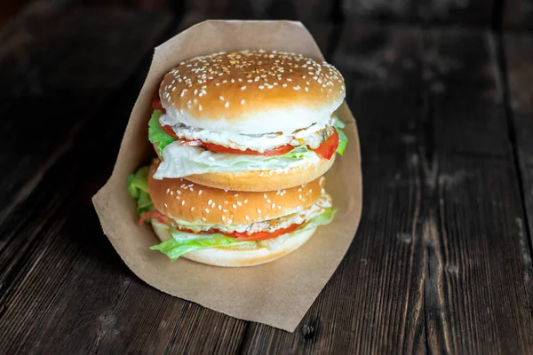 Burger Takeout Food Fast Food — Stock Photo, Image