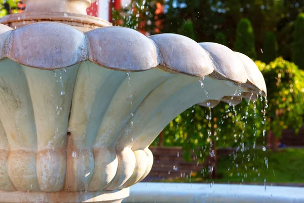 Fontana Marmo Con Acqua Corrente Dettagli Della Fontana Auto Contenuta — Foto Stock