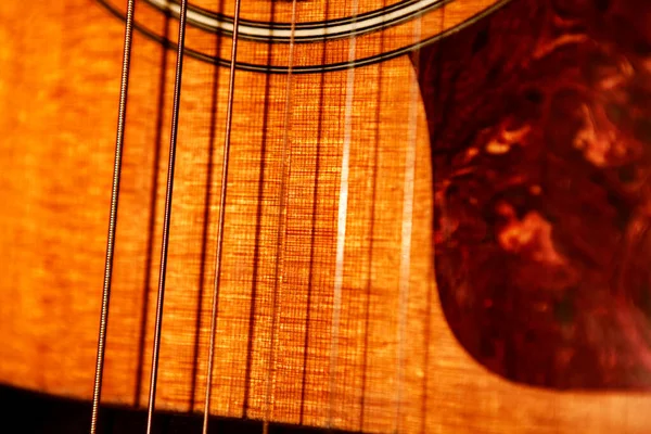 Шість Струн Акустична Гітара Дерев Яний Музичний Інструмент — стокове фото