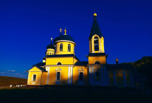 Église Chrétienne Dans Lumière Soir Lieu Culte Orthodoxe — Photo