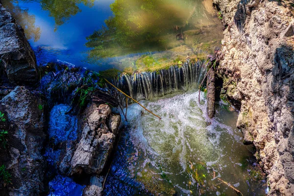 Bäck Som Rinner Vatten Bäckström Naturen — Stockfoto