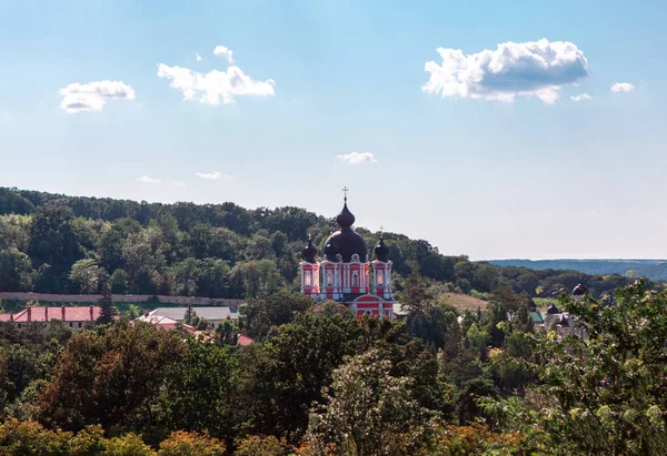 Naturkulisse Mit Kirche Kloster Curchi Moldawien — Stockfoto