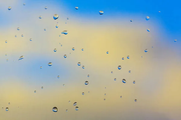 Tropfen Auf Transparente Oberfläche Tropfen Auf Dem Glas — Stockfoto