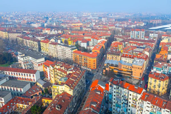 Panorama Der Stadt Turin Italien Luftaufnahme Von Torino Zentraler Bezirk — Stockfoto