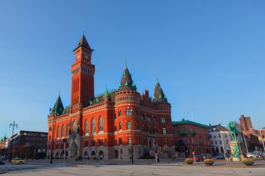 Helsingborg Sweden City Hall and Main Street 