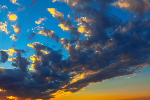 Evening Clouds in Sun Light . Colorful cloudscape