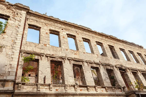 Edificio Tras Bombardeo Mostar Bosnia Herzegovina Edificio Tras Guerra Los — Foto de Stock