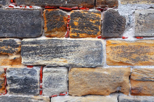 Fondo Ladrillos Piedra Caliza Textura Antigua Pared Piedra —  Fotos de Stock