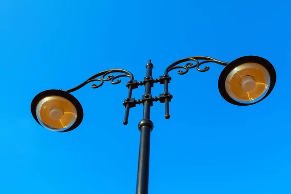 Street Light Sky City Lamps Blue Background — Stockfoto
