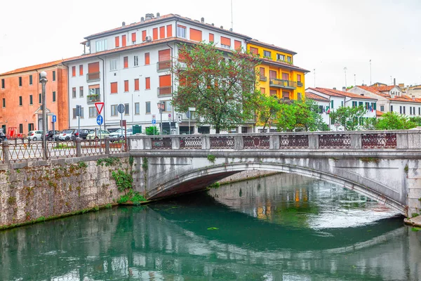 Bridge River Sile Treviso Italy Arch Bridge Italian City — Fotografia de Stock