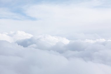 View through the clouds . White cloudscape background