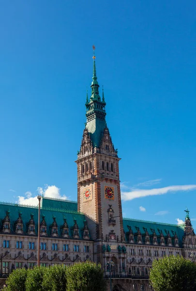 Rathaus Hamburgo Arquitetura Renascentista Prefeitura — Fotografia de Stock