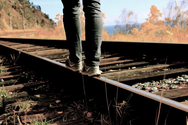 Walking along the Trans-Siberian Railroad